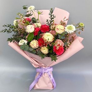 MD1923 花邊玫瑰（蘋果傑克） 桃紅康乃馨